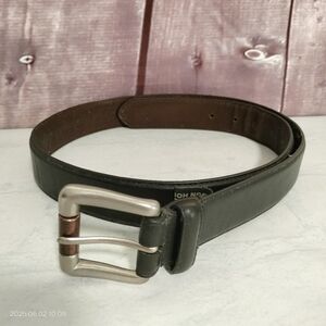 Mens Mountain Khakis 1.25" Wide Black Leather Belt w/ 2-Tone Buckle Size M